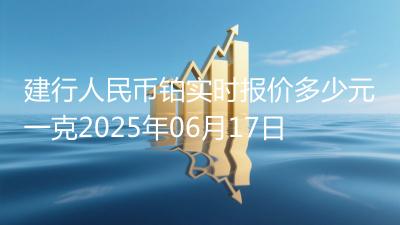 建行人民币铂实时报价多少元一克2025年06月17日