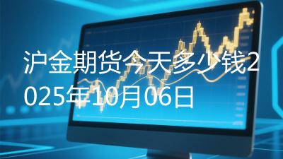 沪金期货今天多少钱2025年10月06日