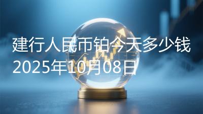 建行人民币铂今天多少钱2025年10月08日