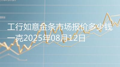 工行如意金条市场报价多少钱一克2025年08月12日