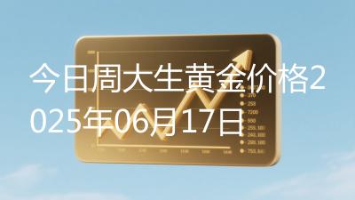 今日周大生黄金价格2025年06月17日