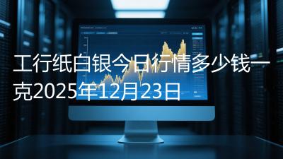 工行纸白银今日行情多少钱一克2025年12月23日