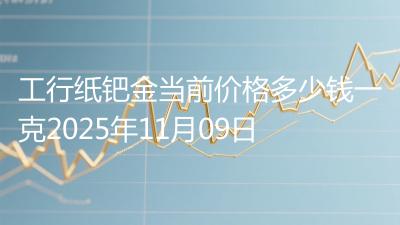 工行纸钯金当前价格多少钱一克2025年11月09日