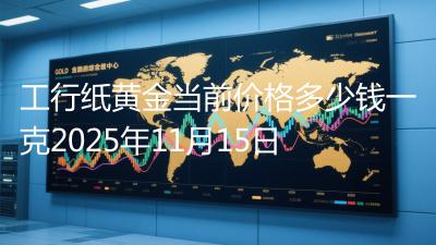 工行纸黄金当前价格多少钱一克2025年11月15日