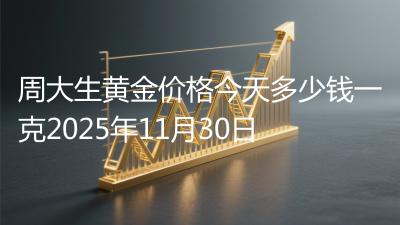 周大生黄金价格今天多少钱一克2025年11月30日