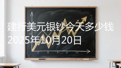 建行美元银钞今天多少钱2025年10月20日