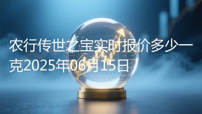 农行传世之宝实时报价多少一克2025年06月15日