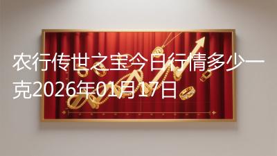 农行传世之宝今日行情多少一克2026年01月17日