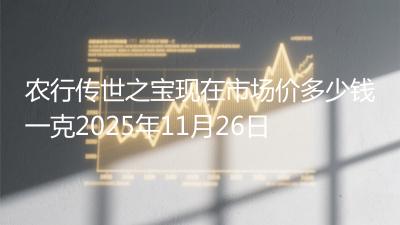 农行传世之宝现在市场价多少钱一克2025年11月26日