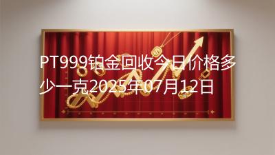 PT999铂金回收今日价格多少一克2025年07月12日
