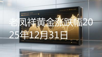 老凤祥黄金涨跌幅2025年12月31日