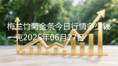 梅兰竹菊金条今日行情多少钱一克2025年06月27日