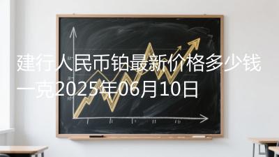 建行人民币铂最新价格多少钱一克2025年06月10日