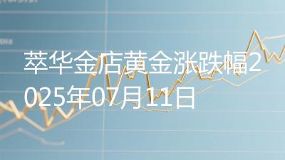 萃华金店黄金涨跌幅2025年07月11日