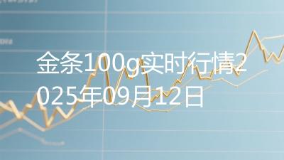 金条100g实时行情2025年09月12日