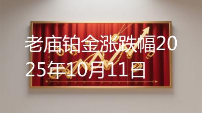 老庙铂金涨跌幅2025年10月11日