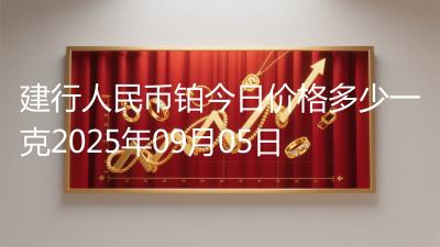 建行人民币铂今日价格多少一克2025年09月05日