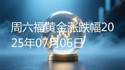 周六福黄金涨跌幅2025年07月06日