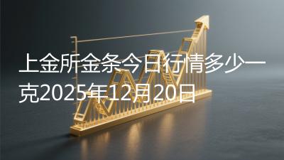 上金所金条今日行情多少一克2025年12月20日