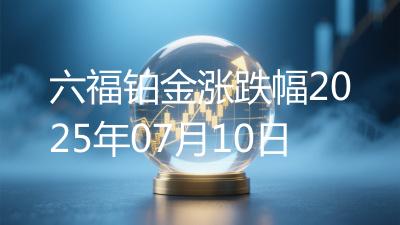 六福铂金涨跌幅2025年07月10日