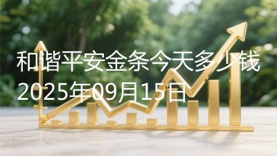 和谐平安金条今天多少钱2025年09月15日