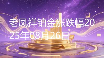 老凤祥铂金涨跌幅2025年08月26日