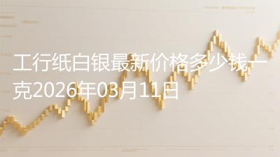 工行纸白银最新价格多少钱一克2026年03月11日
