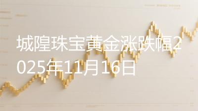 城隍珠宝黄金涨跌幅2025年11月16日