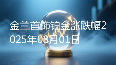 金兰首饰铂金涨跌幅2025年08月01日