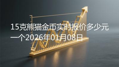 15克熊猫金币实时报价多少元一个2026年01月08日
