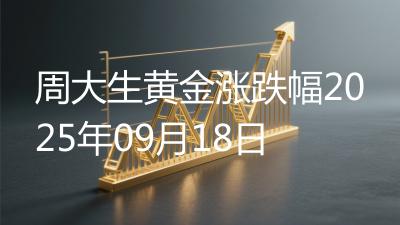 周大生黄金涨跌幅2025年09月18日