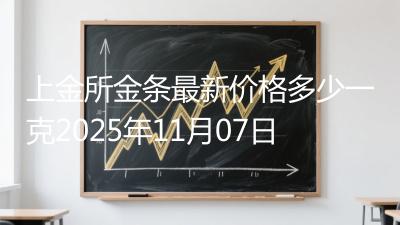 上金所金条最新价格多少一克2025年11月07日