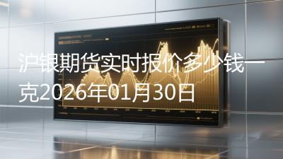 沪银期货实时报价多少钱一克2026年01月30日