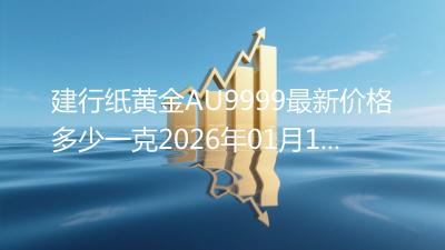 建行纸黄金AU9999最新价格多少一克2026年01月16日