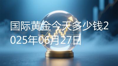 国际黄金今天多少钱2025年06月27日