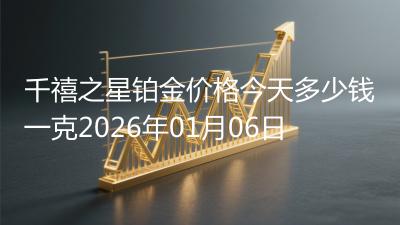 千禧之星铂金价格今天多少钱一克2026年01月06日