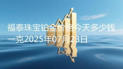 福泰珠宝铂金价格今天多少钱一克2025年07月23日