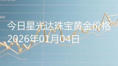 今日星光达珠宝黄金价格2026年01月04日