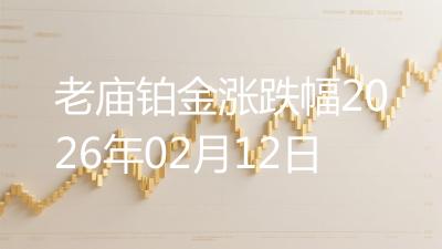 老庙铂金涨跌幅2026年02月12日