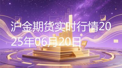 沪金期货实时行情2025年06月20日