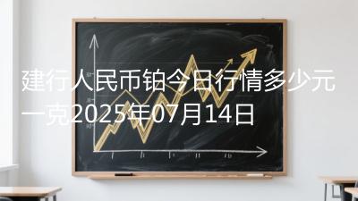 建行人民币铂今日行情多少元一克2025年07月14日