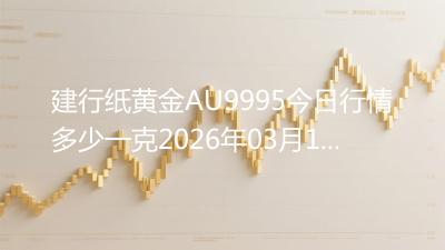 建行纸黄金AU9995今日行情多少一克2026年03月18日