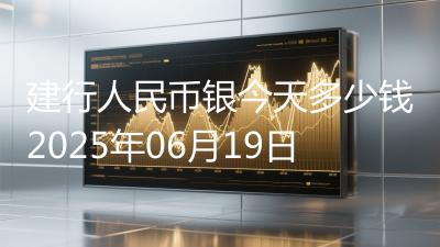 建行人民币银今天多少钱2025年06月19日