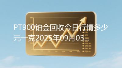 PT900铂金回收今日行情多少元一克2025年09月03日