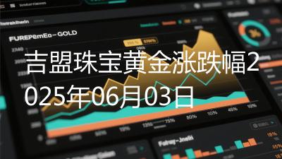 吉盟珠宝黄金涨跌幅2025年06月03日