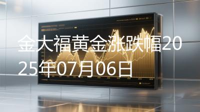 金大福黄金涨跌幅2025年07月06日