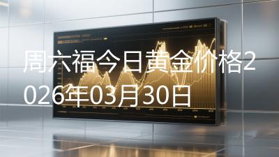 周六福今日黄金价格2026年03月30日