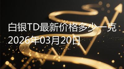 白银TD最新价格多少一克2026年03月20日