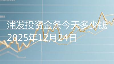 浦发投资金条今天多少钱2025年12月24日