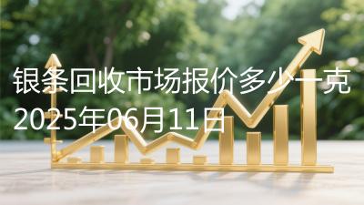 银条回收市场报价多少一克2025年06月11日